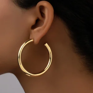 Boucles d'oreilles créoles en acier inoxydable