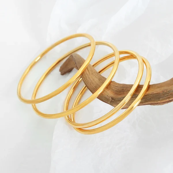 Bracelet jonc doré – Image 2