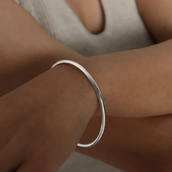 Bracelet jonc doré – Image 4