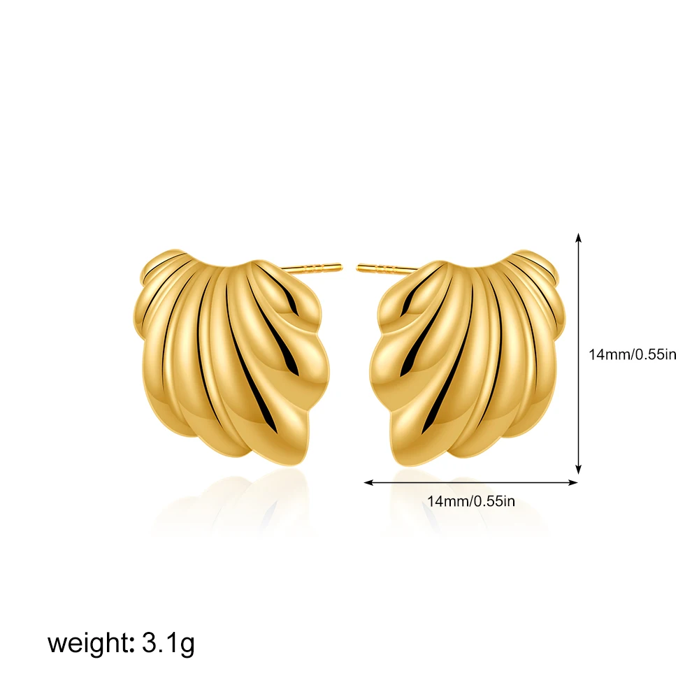 Boucles d'oreilles texturées – Image 2