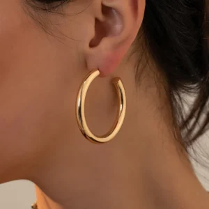 Boucles d’oreilles créoles en acier inoxydable
